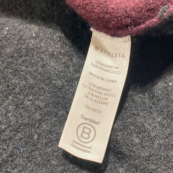 Athleta Merino Transit Merino Wool Blend Turtleneck Sweater Color Block High-low - Picture 9 of 11